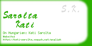 sarolta kati business card